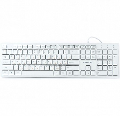 Клавіатура дротова Gembird KB-MCH-03-W-UA White
