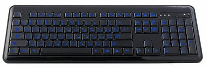 Клавіатура дротова HQ-Tech KB-307F USB з підсвічуванням символів (синім)