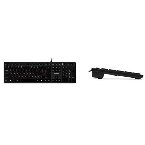 Клавиатура SVEN 5600 Elegance Black USB+HUB