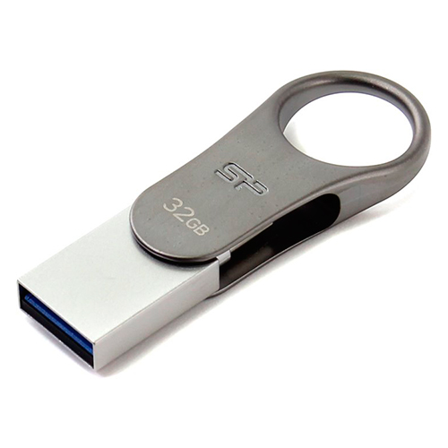Флешка USB3.0 SiliconPower C80 OTG 32Gb Silver