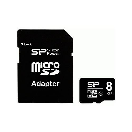 Карта памяти microSD SiliconPower 8Gb (4)+Ad