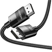 Кабель Ugreen DP114 DP 1.4 Male to Male Plastic Case Braided Cable 1 м Black (UGR-80390)