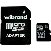 Карта пам'яті Wibrand microSDXC 256GB Class 10 UHS-I U3 + SD адаптер (WICDHU3/256GB-A)