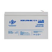 Акумуляторна батарея LogicPower 12V 7.2AH (LPM-MG 12 - 7.2 AH) AGM мультигелева