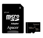 Карта пам'яті Apacer microSDXC 128GB UHS-I U1 + SD adapter (AP128GMCSX10U5-R)