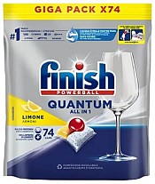 Капсули для посудомийних машин Finish Quantum All-in-1 Lemon 74шт.