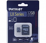 Карта пам'яті Patriot MicroSDHC UHS-I 32GB class 10 + SD адаптер (PSF32GMCSDHC10)