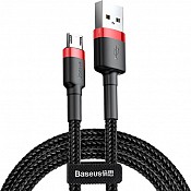 Кабель Baseus Cafule Cable USB For Micro 2.4 A 1 м Red/Black (CAMKLF-B91)