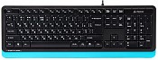 Клавіатура дротова A4Tech FK10 Ukr Blue USB