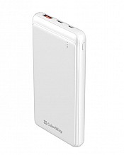 УМБ (Power Bank) ColorWay 10000mAh Slim (USB QC3.0 + USB-C Power Delivery 18W) White