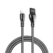Кабель ColorWay USB - Apple Lightning (metal spring) 2.4А 1м Black