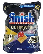 Капсули для посудомийних машин Finish Ultimate All-in-1 Lemon 61шт.