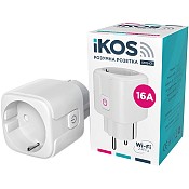 Розумна Wi-Fi розетка iKOS SMS-01 White (0009-CSS)