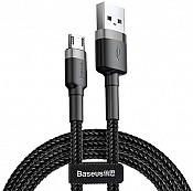 Кабель Baseus Cafule Cable USB for Micro 2.4A 1 м Gray/Black (CAMKLF-BG1)