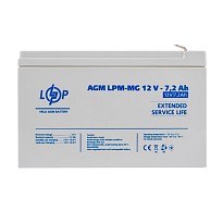 Акумуляторна батарея LogicPower 12V 7.2AH (LPM-MG 12 - 7.2 AH) AGM мультигелева