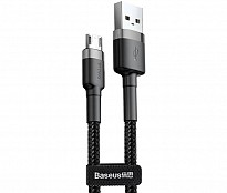 Кабель Baseus Cafule Cable USB for Micro 1.5A 2.0 м Grey/Black (CAMKLF-CG1)