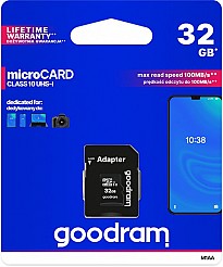 Карта пам'яті Goodram microSDHC 32GB Class 10 UHS I + SD adapter (M1AA-0320R12)