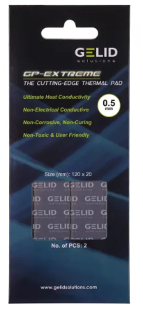 Термопрокладка  Gelid Solutions GP-Ultimate 120x20x0.5 mm 2шт (TP-VP04-R-A)