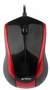 Миша A4Tech N-400-2 V-Track USB Black+red