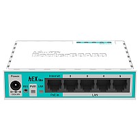 Маршрутизатор MikroTik RouterBOARD RB750r2 hEX lite (850MHz/64Mb, 5х100Мбіт, PoE in)