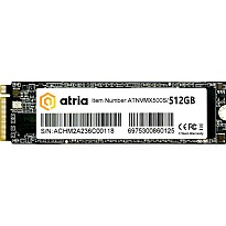 SSD диск ATRIA X500S 512GB M.2 2280 NVMe PCIe 3.0 x4 3D NAND (TLC) (ATNVMX500S/512)