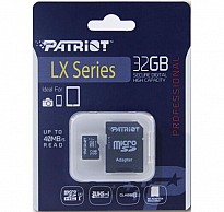 Карта пам'яті Patriot MicroSDHC UHS-I 32GB class 10 + SD адаптер (PSF32GMCSDHC10)