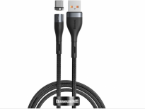 Кабель Baseus Zinc Magnetic Safe Fast Charging Data Cable USB to Type-C 3 A 1 м Black-Grey (CATXC-MG1)