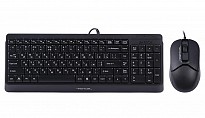 Комплект (клавіатура, мишка)  A4Tech F1512 Black USB