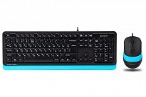 Комплект (клавіатура + миша) A4Tech F1010 Black/Blue USB