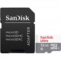 Карта пам'яті SanDisk MicroSDHC Ultra 32GB Class 10 UHS-I Ultra + SD adapter (SDSQUNR-032G-GN3MA)