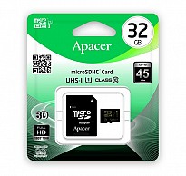 Карта пам'яті Apacer MicroSDHC 32GB Class 10 + SD-adapter (AP32GMCSH10U1-R)