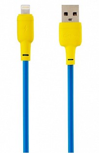 Кабель Gelius Full Silicon GP-UCN001L Lightning Yellow/Blue (1.2m) (18W)