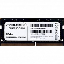 Оперативна пам’ять Prologix SODIMM DDR4-2666 16384 MB PC4-21328