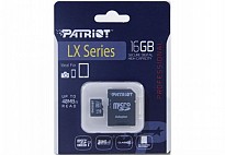 Карта пам'яті Patriot MicroSDHC 16 GB UHS-I + SD adapter PSF16GMCSDHC10