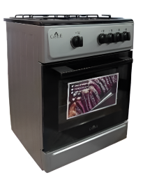 Плита газова Castle CG-60G (сіра/чорна) без кришки