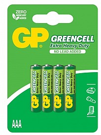 Батарейка GP Greencell ААА (24G-U4) 4 шт