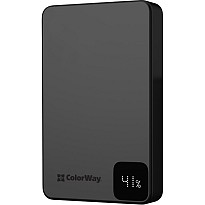 УМБ (Power Bank) ColorWay 10000mAh 15W MagSafe (USB-C PD 20W) Black (CW-PB100LPA1BK-WPDD)