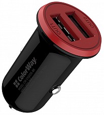 Автомобільний зарядний пристрій ColorWay 2USB AUTO ID 3.4A (17W) red/black (CW-CHA026-BK)