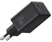 Мережевий зарядний пристрій Baseus Cube Fast Charger Type-C+USB 30W Cluster Black EU (P10111404113-00)