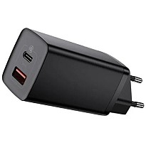 Зарядний пристрій Baseus GaN2 Lite Quick Charger C+U 65W EU Black (CCGAN2L-B01)