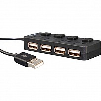 USB-хаб Frime 4-портовий 2.0 Black (FH-20010)