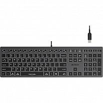 Клавіатура дротова A4Tech Fstyler FX60H USB Grey White backlit (USB HUB)