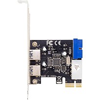 Плата розширення Frime PCI-E to USB3.0 (2 порта) +19pin VIA VL805 (ECF-PCIEtoUSB005.LP)