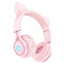 Навушники Hoco W39 Cat ear kids Pink