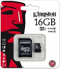 Карта пам'яті Kingston MicroSDHC 16GB Class 10 UHS-I + SD адаптер (SDC10G2/16GB)