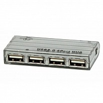 USB-хаб Viewcon USB2.0, 4 порти, з БЖ (VE410)