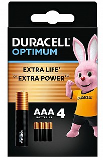 Батарейки Duracell Optimum AAA (LR03) 4 шт