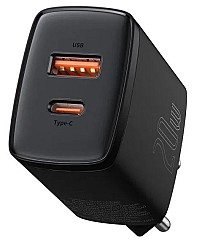 Зарядний пристрій Baseus Compact Quick Charger U+C 20W EU Black (CCXJ-B01)