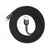 Кабель Baseus Cafule Cable Lightning – USB 2.0 м 1.5 A Black-Gold (CALKLF-CV1)