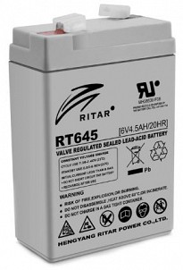 Акумуляторна батарея Ritar RT645 6V-4.5 Ah 20H